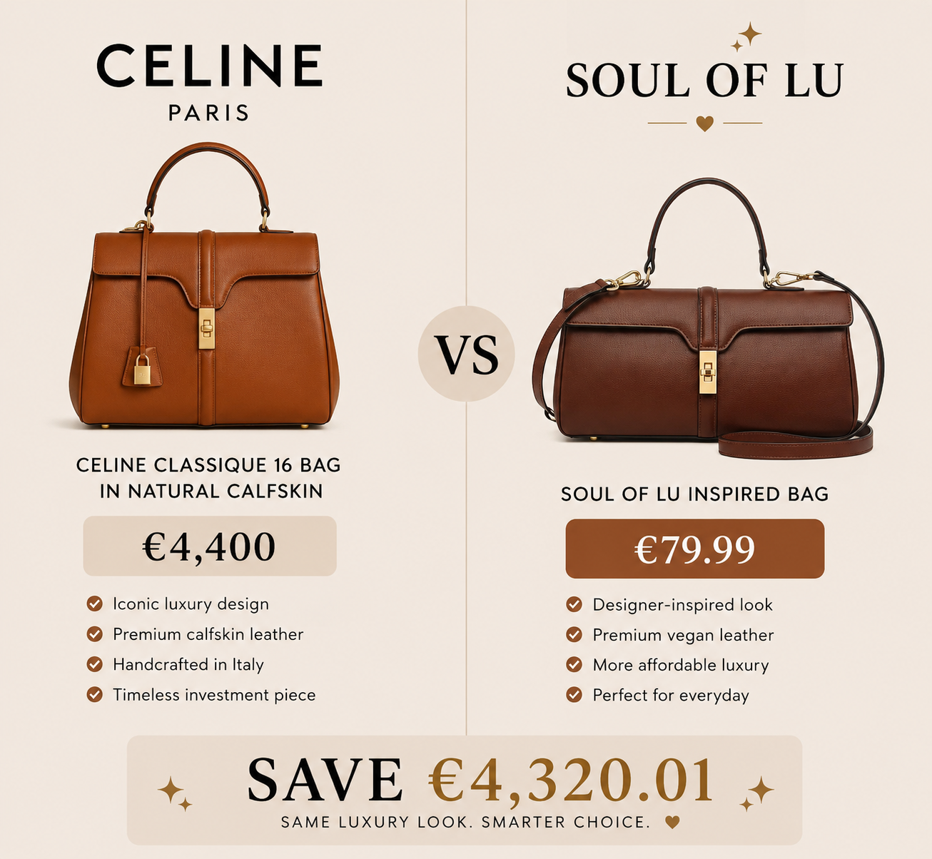Celine Classique 16 Inspired Bag